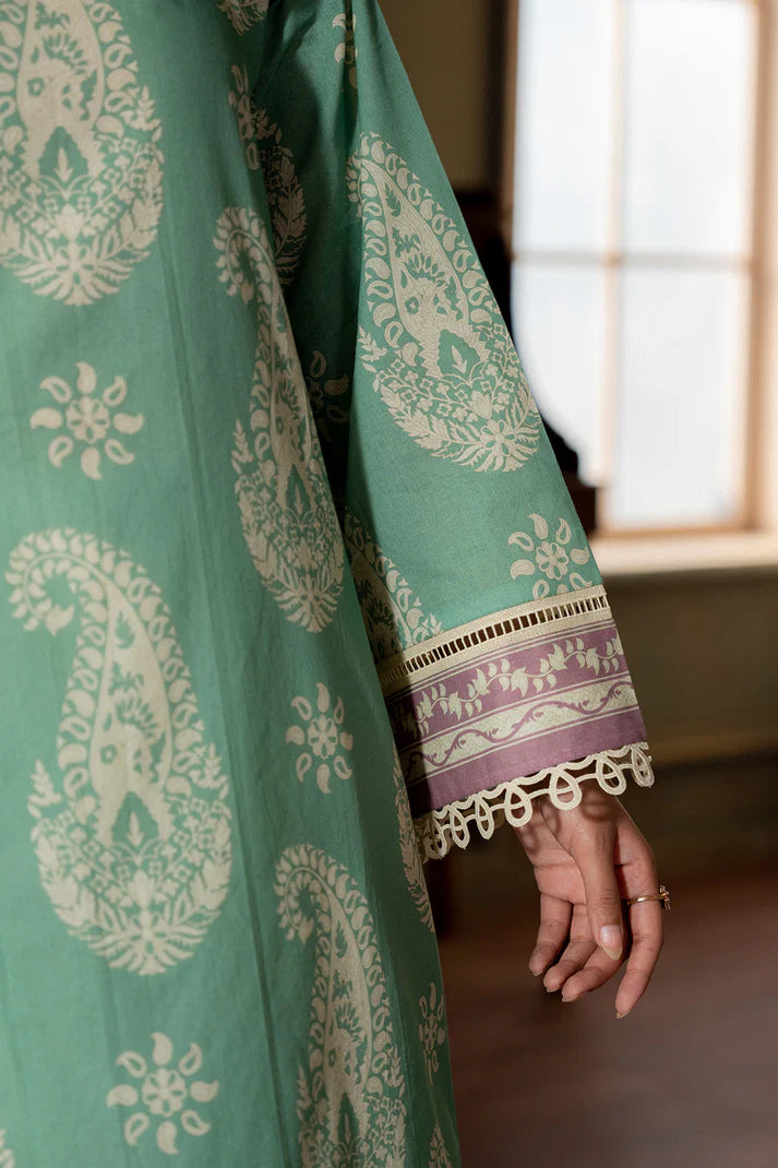 Zellbury 0521 2pc Printed Lawn Shirt & Dupatta