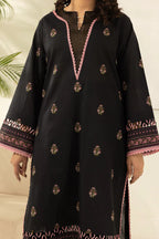 Zellbury 0566 3Pc Printed Dobby Lawn Shirt with Yarn Died Dupatta