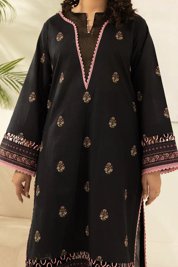 Zellbury 0566 3Pc Printed Dobby Lawn Shirt with Yarn Died Dupatta