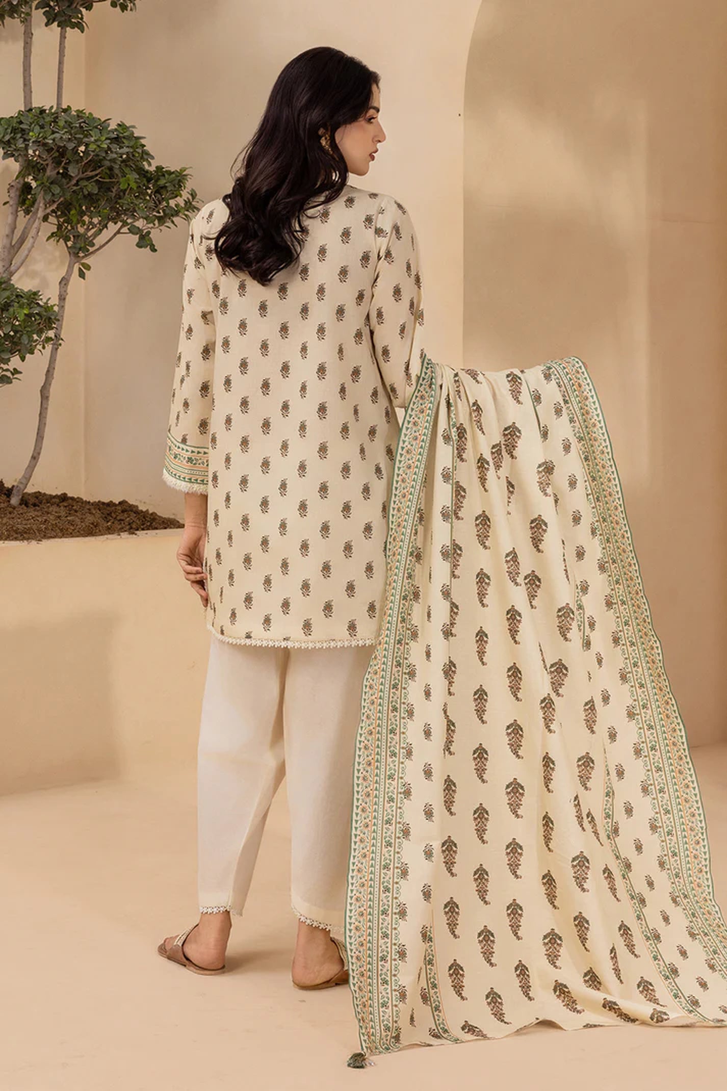 Zellbury 0591 2pc Printed Lawn Shirt & Dupatta
