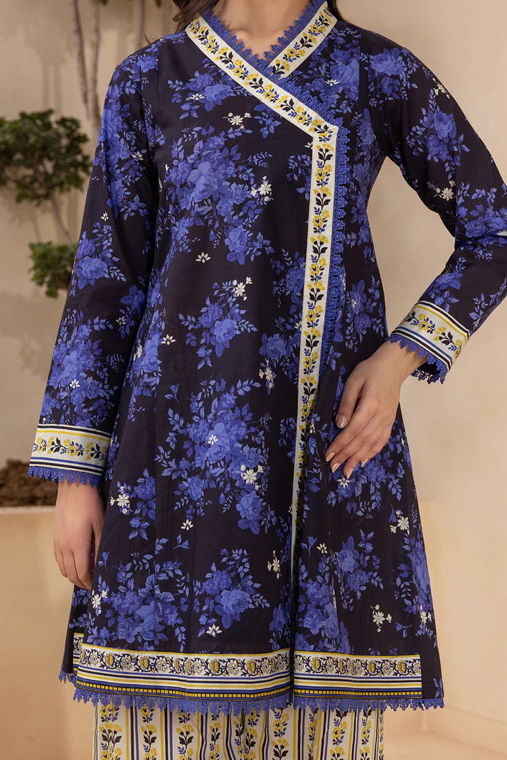 Zellbury 0596 2pc Printed Lawn Shirt with Printed Cambric Trouser