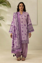 Zellbury 0629 3Pc Printed Dobby Lawn Shirt with Printed Lawn Dupatta
