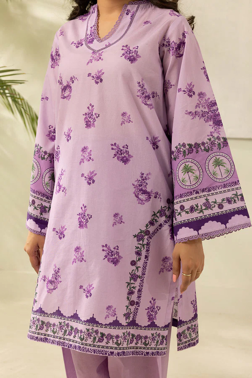 Zellbury 0629 3Pc Printed Dobby Lawn Shirt with Printed Lawn Dupatta