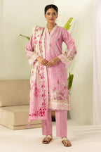 Zellbury 0630 3Pc Printed Dobby Lawn Shirt with Printed Lawn Dupatta