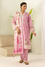 Zellbury 0630 3Pc Printed Dobby Lawn Shirt with Printed Lawn Dupatta