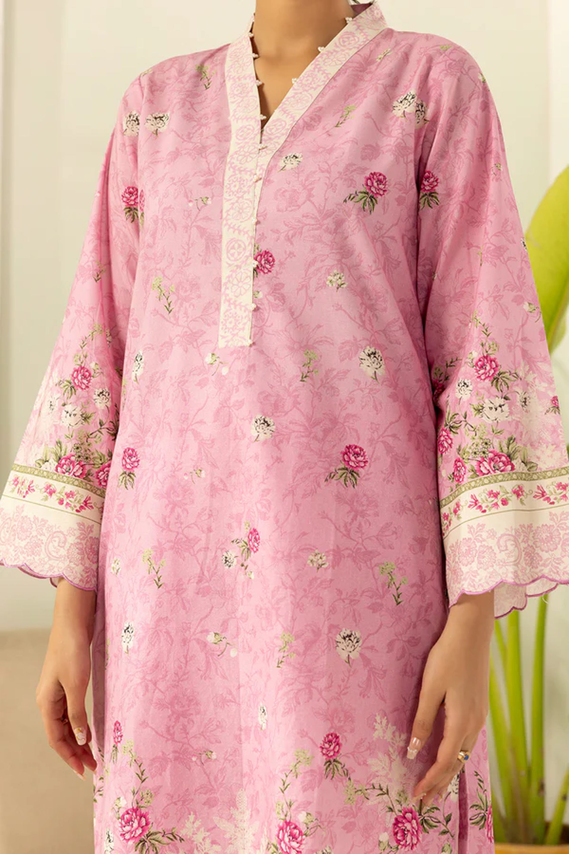 Zellbury 0630 3Pc Printed Dobby Lawn Shirt with Printed Lawn Dupatta