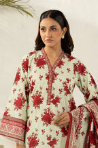 Zellbury 0699 3Pc Printed Dobby Lawn Shirt with Printed Lawn Dupatta