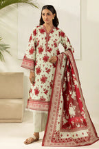 Zellbury 0699 3Pc Printed Dobby Lawn Shirt with Printed Lawn Dupatta