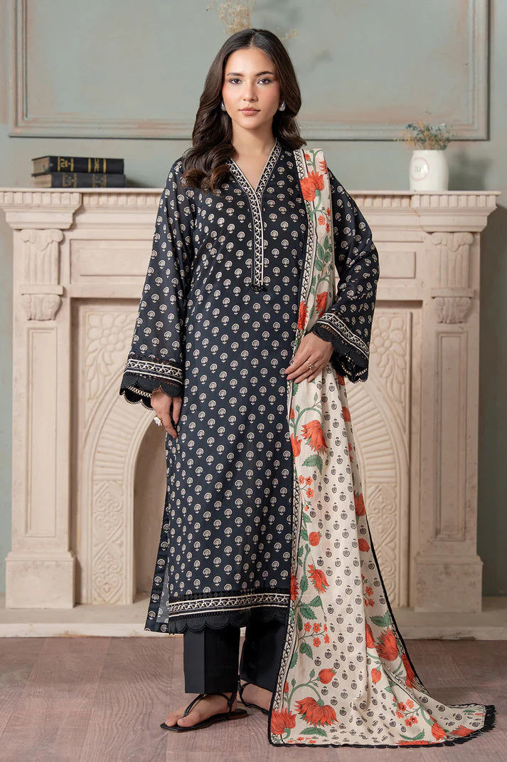 Zellbury 0731 2pc Printed Lawn Shirt & Dupatta