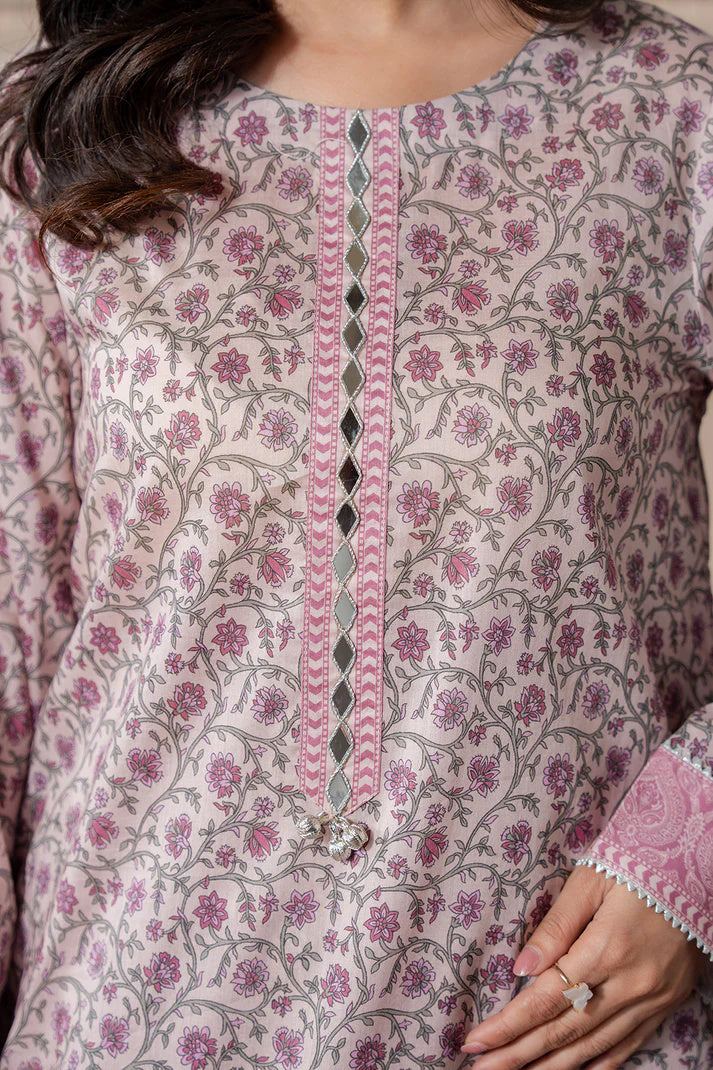 Zellbury 0735 2pc Printed Lawn Shirt with Printed Cambric Trouser