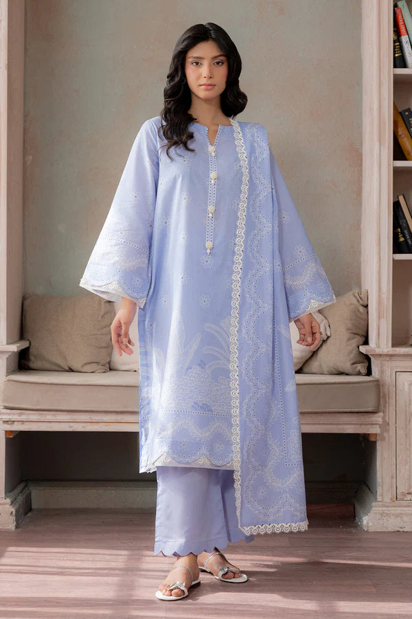 Zellbury 0765 3Pc Paste Print Lawn Shirt & Dupatta