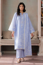 Zellbury 0765 3Pc Paste Print Lawn Shirt & Dupatta