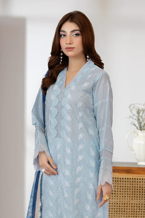 Johra Zoraline Js-496 Chikankari Lawn with Printed Chiffon Dupatta