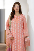Johra Zoraline Js-499 Chikankari Lawn with Printed Chiffon Dupatta