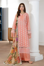 Johra Zoraline Js-499 Chikankari Lawn with Printed Chiffon Dupatta