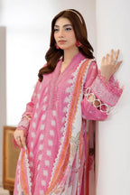 Johra Zoraline Js-500 Chikankari Lawn with Printed Chiffon Dupatta