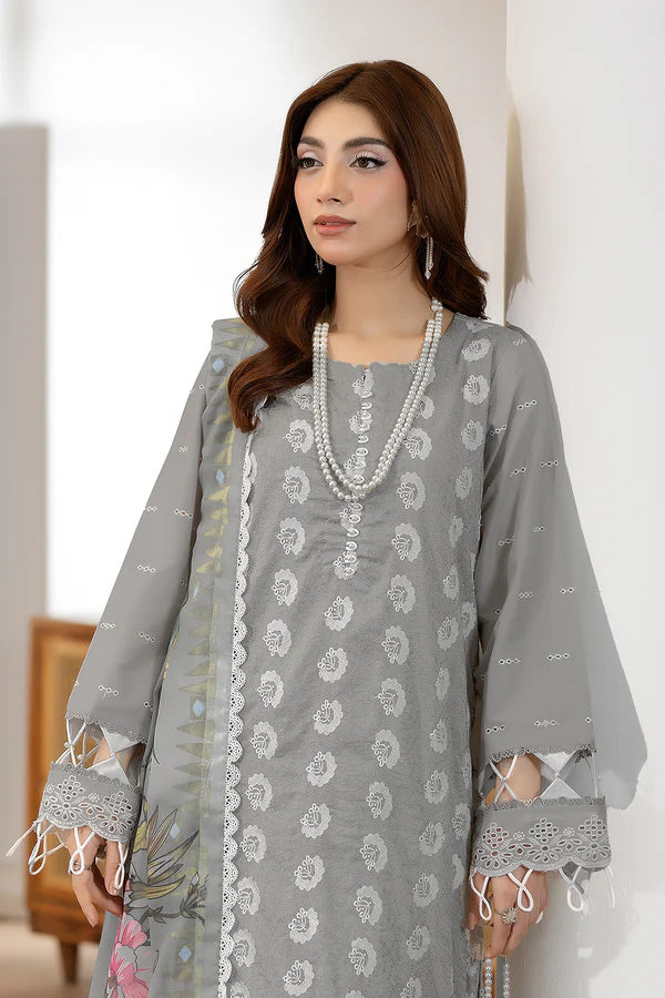 Johra Zoraline Js-501 Chikankari Lawn with Printed Chiffon Dupatta