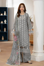 Johra Zoraline Js-501 Chikankari Lawn with Printed Chiffon Dupatta