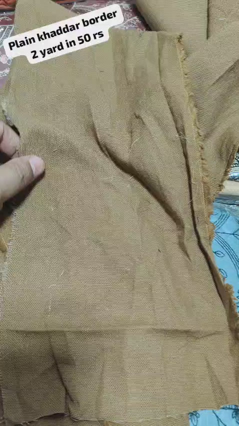 Plain Khaddar Border 2 Yards